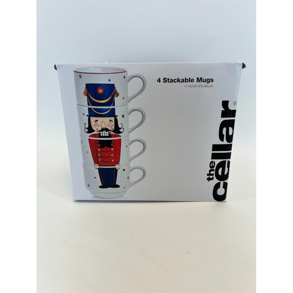 The Cellar Nutcracker Stackable Nutcracker Mugs NIB‎